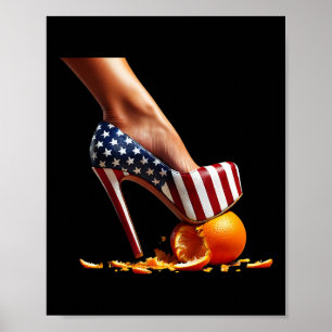 Heels Squash Sinaasappels, Kamala Harris Verkiezin Poster