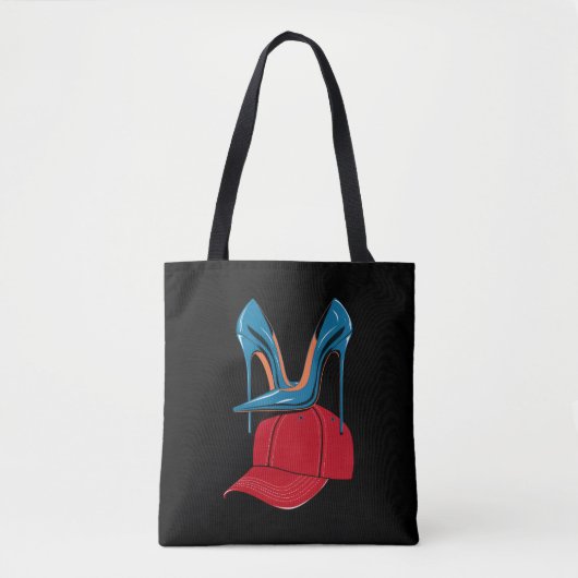 Heels stapt op Rode MAGA Pet Verkiezingen 2024 Tote Bag (Voorkant)