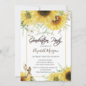 Heels Sunflower Gold Glitter Graduparty Kaart (Voorkant)