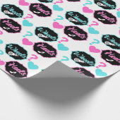 Heels vs. Wheels Pink & Blue Baby shower Theme Cadeaupapier (Hoek)