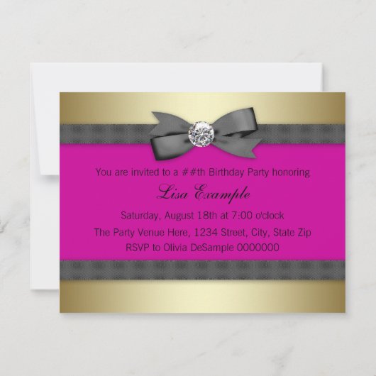 Heels warme roze luipaard op zaterdag kaart (Achterkant)