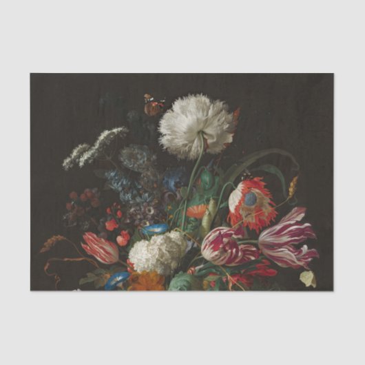 Heem Vase Flowers Painting Tissuepapier (Voorkant)