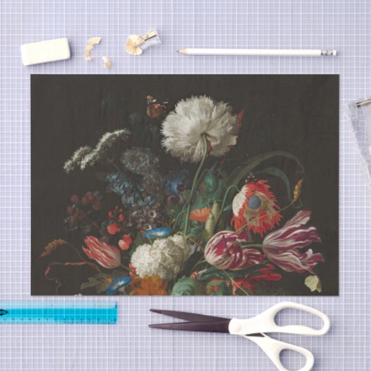 Heem Vase Flowers Painting Tissuepapier (Craft)