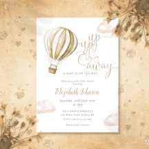 Heen en Weg Warmeluchtballon Neutrale Baby Shower