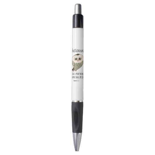 Heenieder die Bijbel verteert met Owl Pen (Voorkant Verticaal)