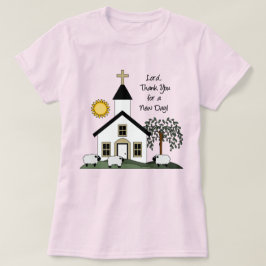 Heer bedankt voor een nieuwe dag voor de T-shirt v