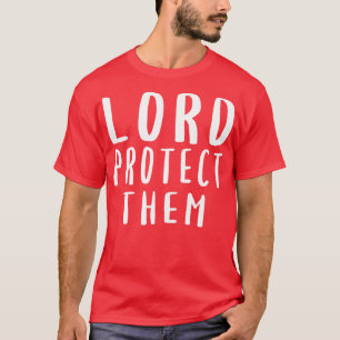 Heer bescherm ze politie vrouw grappig geschenk id t-shirt