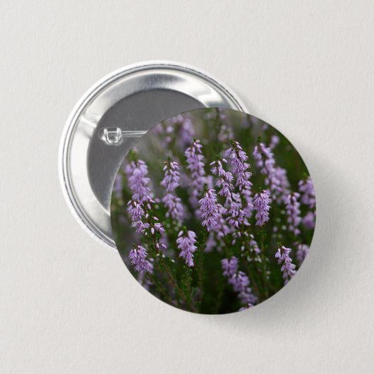 Heer (Calluna vulgaris) Ronde Button 5,7 Cm (Voorkant /achterkant)