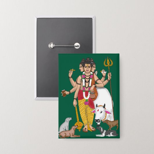 Heer Dattatreya Button (Voorkant / Achterkant)