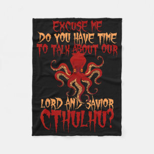 Heer en Heiland Cthulhu Octopus wil Hall spreken Fleece Deken