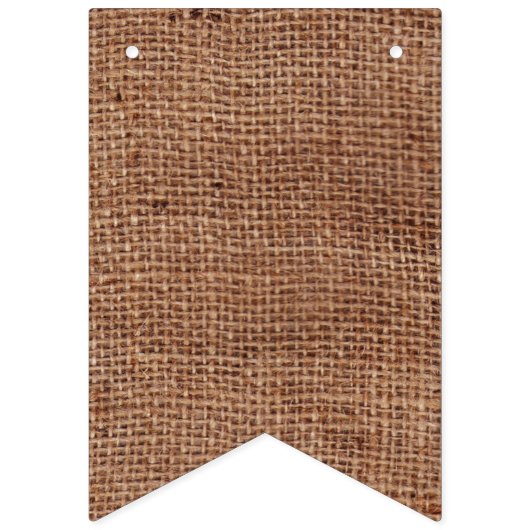  heer en mevrouw Bunting over FAUX Burlap Vlaggetjes (Tweede vlag)