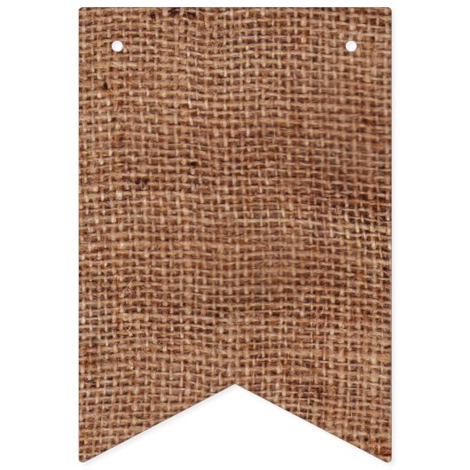 heer en mevrouw Bunting over FAUX Burlap Vlaggetjes (Eerste vlag)