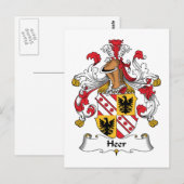 Heer Family Crest Briefkaart (Voorkant / Achterkant)