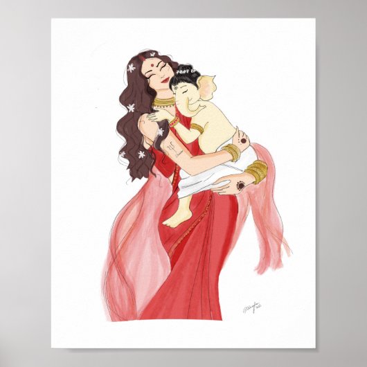 Heer Ganesh, God, Hindoe, Sritualiteit, Poster (Voorkant)