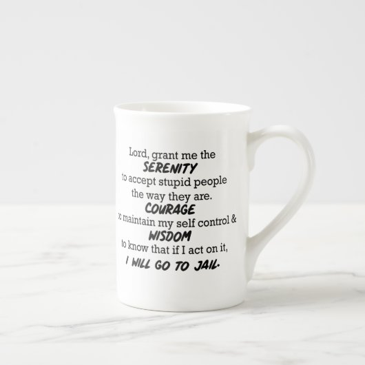 "Heer, geef me de Serenity" Funny Mug Porselein Kop (Rechts)