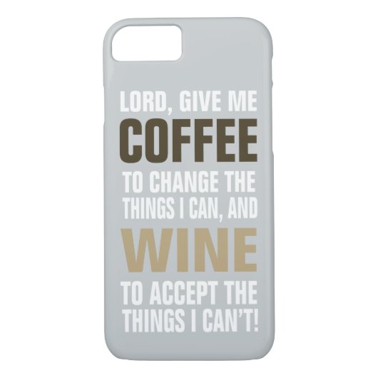 Heer Geef me koffie en wijn! Case-Mate iPhone Case (Achterkant)