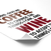 Heer, geef me koffie en wijn foto afdruk (Hoek)