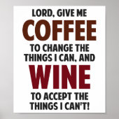 Heer, geef me koffie en wijn poster (Voorkant)