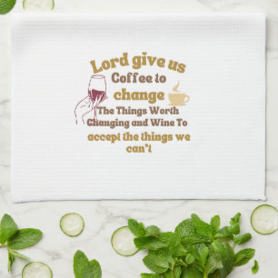 Heer geef ons koffie Humoristisch Speels Geschen Theedoek