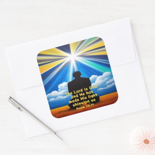 Heer glans uw lichte Stickers (Envelop)