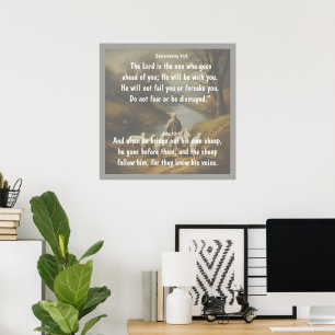 Heer Goede Herder Ga Voor U Bijbel Schrift Poster