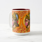 Heer Hanuman Tweekleurige Koffiemok (Voorkant links)