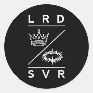 Heer Heiland Kroon Christelijke God Jezus Bijbel M Ronde Sticker
