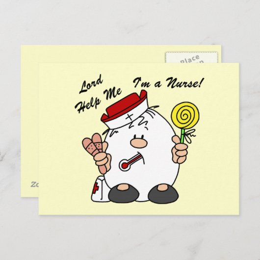 Heer help me Ik ben een verpleegster Briefkaart (Voorkant / Achterkant)