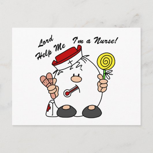 Heer help me Ik ben een verpleegster Briefkaart (Voorkant)