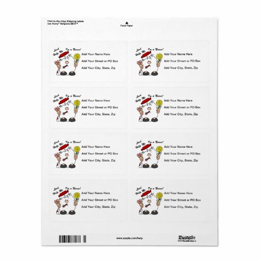 Heer help me Ik ben een verpleegster Etiket (Full Sheet)