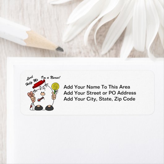 Heer help me Ik ben een verpleegster Etiket (Insitu)