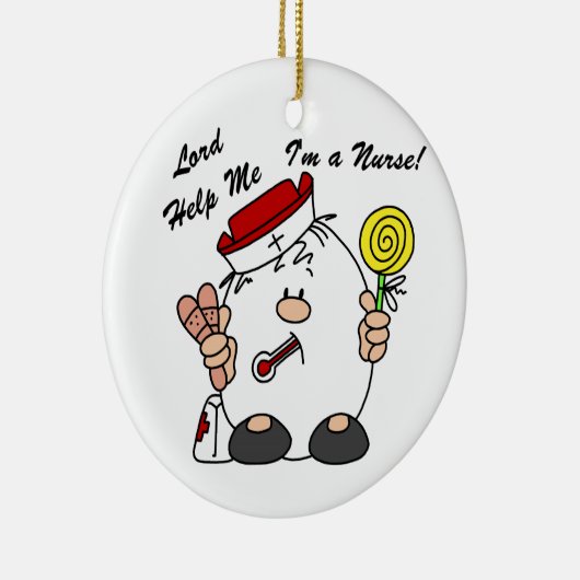 Heer help me Ik ben een verpleegster Keramisch Ornament (Rechts)