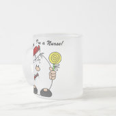 Heer help me Ik ben een verpleegster Matglas Koffiemok (Voorkant links)