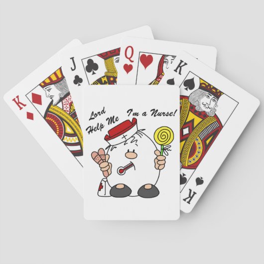 Heer help me Ik ben een verpleegster Pokerkaarten (Achterkant)