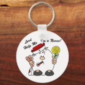 Heer help me Ik ben een verpleegster Sleutelhanger (Voorkant)