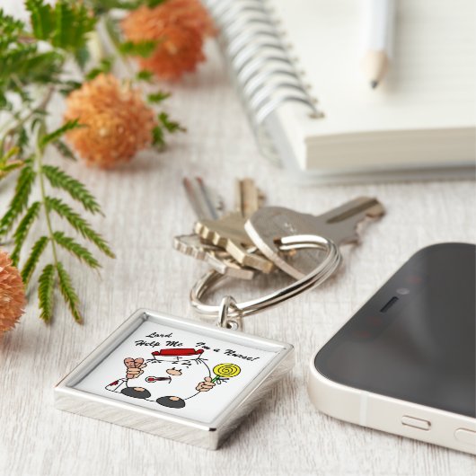 Heer help me Ik ben een verpleegster Sleutelhanger (Zijkant)