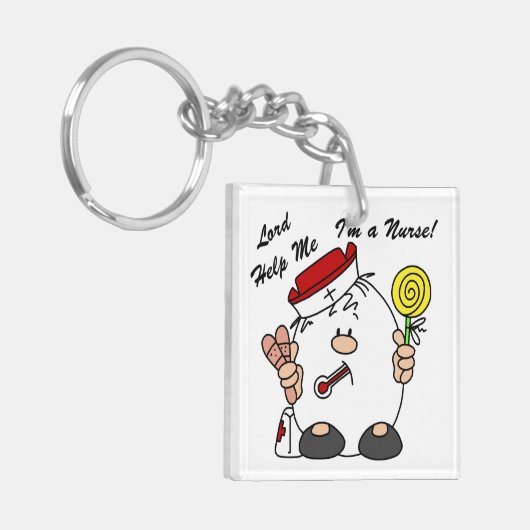 Heer help me Ik ben een verpleegster Sleutelhanger (Voorkant Links)