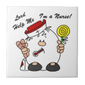 Heer help me Ik ben een verpleegster Tegeltje (Voorkant)