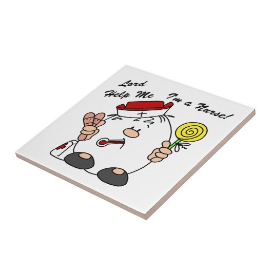 Heer help me Ik ben een verpleegster Tegeltje (Zijkant)