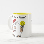 Heer help me Ik ben een verpleegster Tweekleurige Koffiemok (Voorkant links)