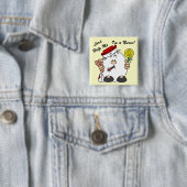 Heer help me Ik ben een verpleegster Vierkante Button 5,1 Cm (In situ)