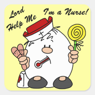 Heer help me Ik ben een verpleegster Vierkante Sticker
