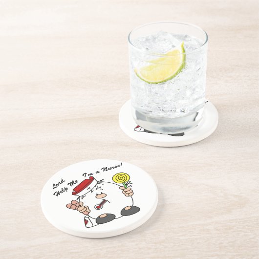 Heer help me Ik ben een verpleegster Zandsteen Onderzetter (Zijkant)