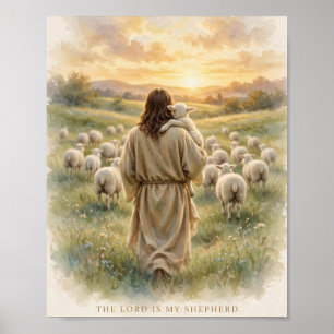 Heer Is Mijn Herder Jezus Lam Christelijke Poster