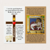 Heer is mijn herder Verloren schapen gebedskaart Visitekaartje (Buitenkant ongevouwen)