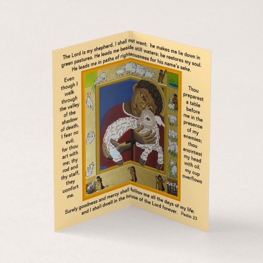 Heer is mijn herder Verloren schapen gebedskaart Visitekaartje (Binnen)