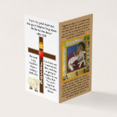 Heer is mijn herder Verloren schapen gebedskaart Visitekaartje (Buitenkant)