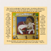 Heer is mijn herder Verloren schapen gebedskaart Visitekaartje (Binnenkant ongevouwen)