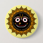 Heer Jagannath Devotional - Hare Krishna Ronde Button 7,6 Cm (Voorkant)
