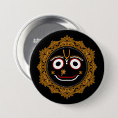 Heer Jagannath Devotional - Hare Krishna Ronde Button 7,6 Cm (Voorkant /achterkant)